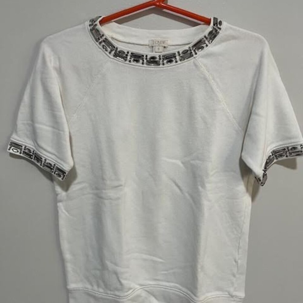 JCrew detailed sweatshirt material t-shirt.